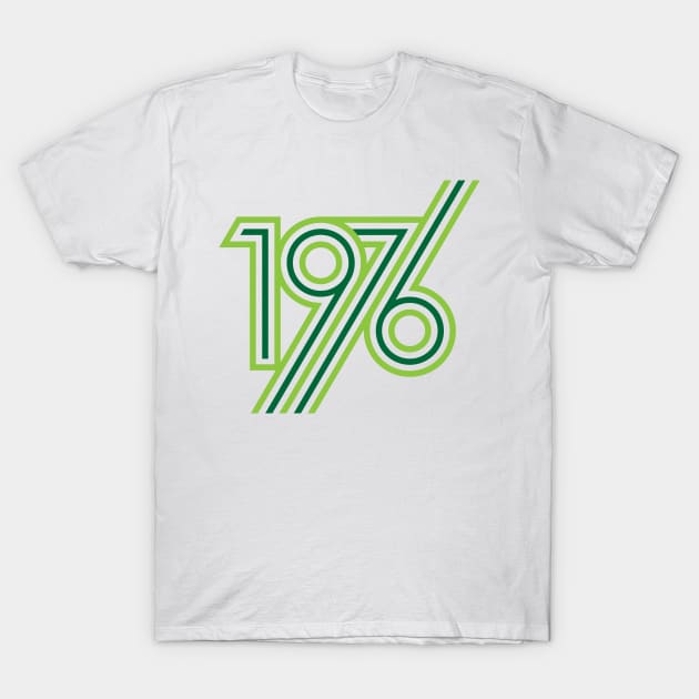 1976 style 70`s light green line T-Shirt by VyacheslavKolb